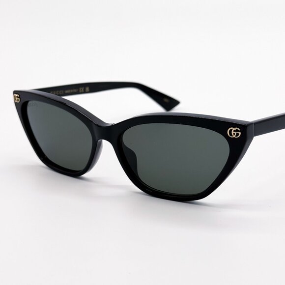 NEW GUCCI GG1815S 001 CAT EYE BLACK WOMEN SUNGLASSES GUCCI - Picture 8 of 11